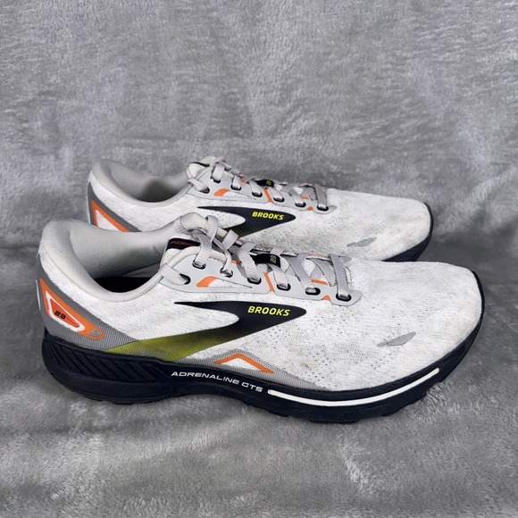 Brooks Adrenaline GTS 23 Men's 10.5 shoes white/orange athletic Running Sneakers - Picture 3 of 11